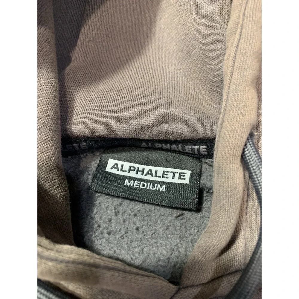 Alphalete‎ Men's Medium Athletic Gym Activewear Hoodie Sweatshirt Brown Copper